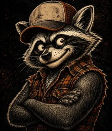 Daryl Dixon als Waschbär-Maskottchen