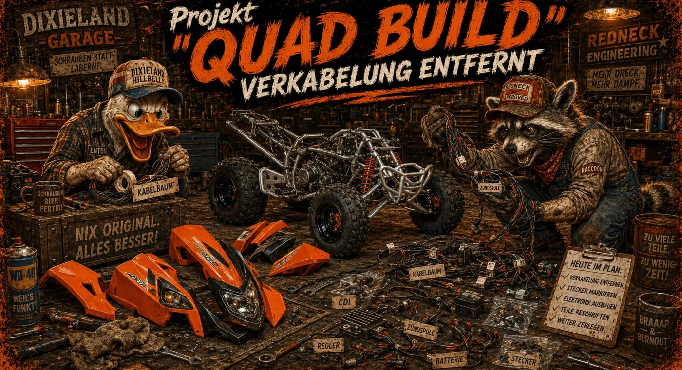 Projekt "QUAD BUILD" Verkabelung entfernen!